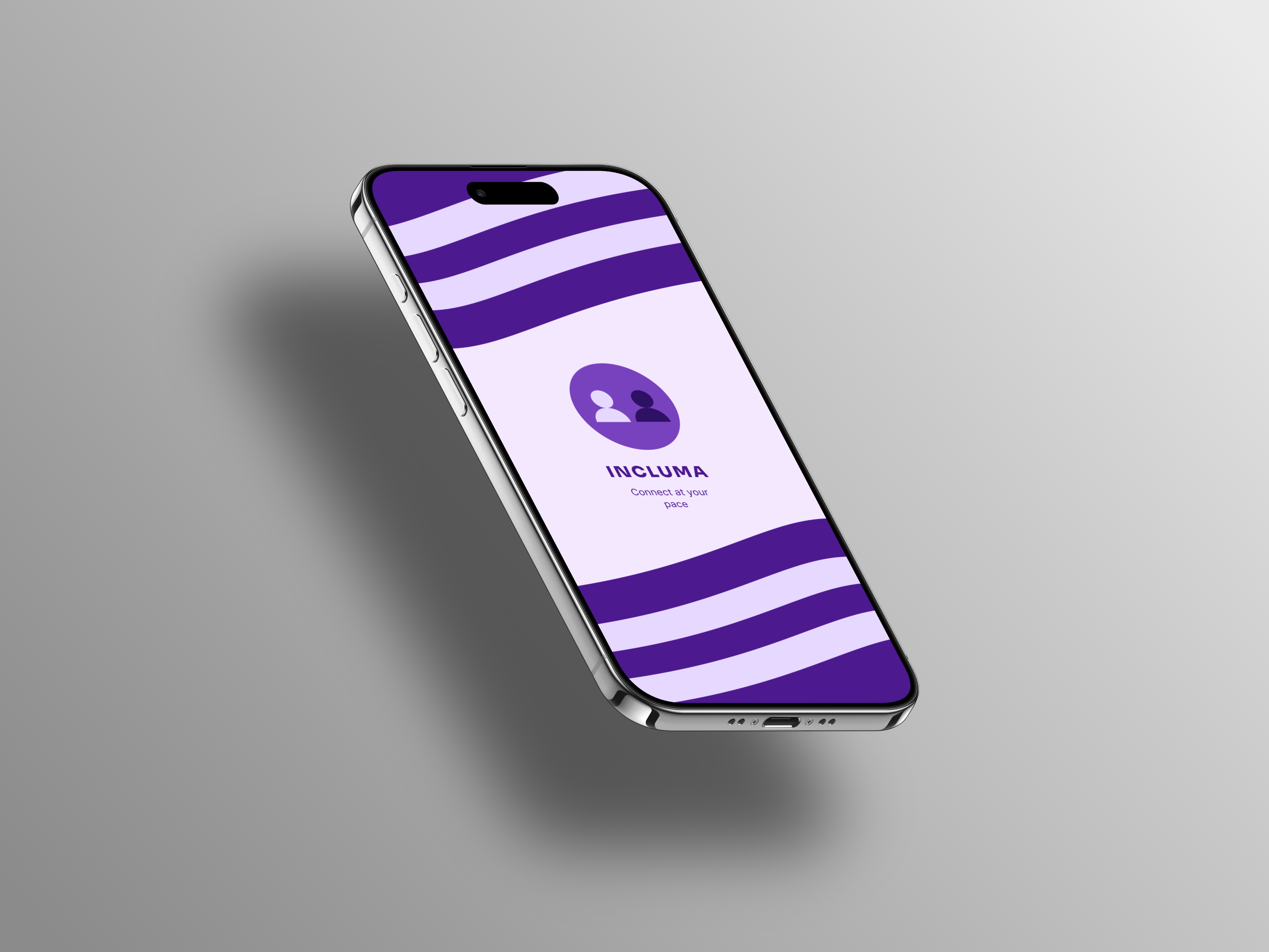 Incluma accessible networking app mockup