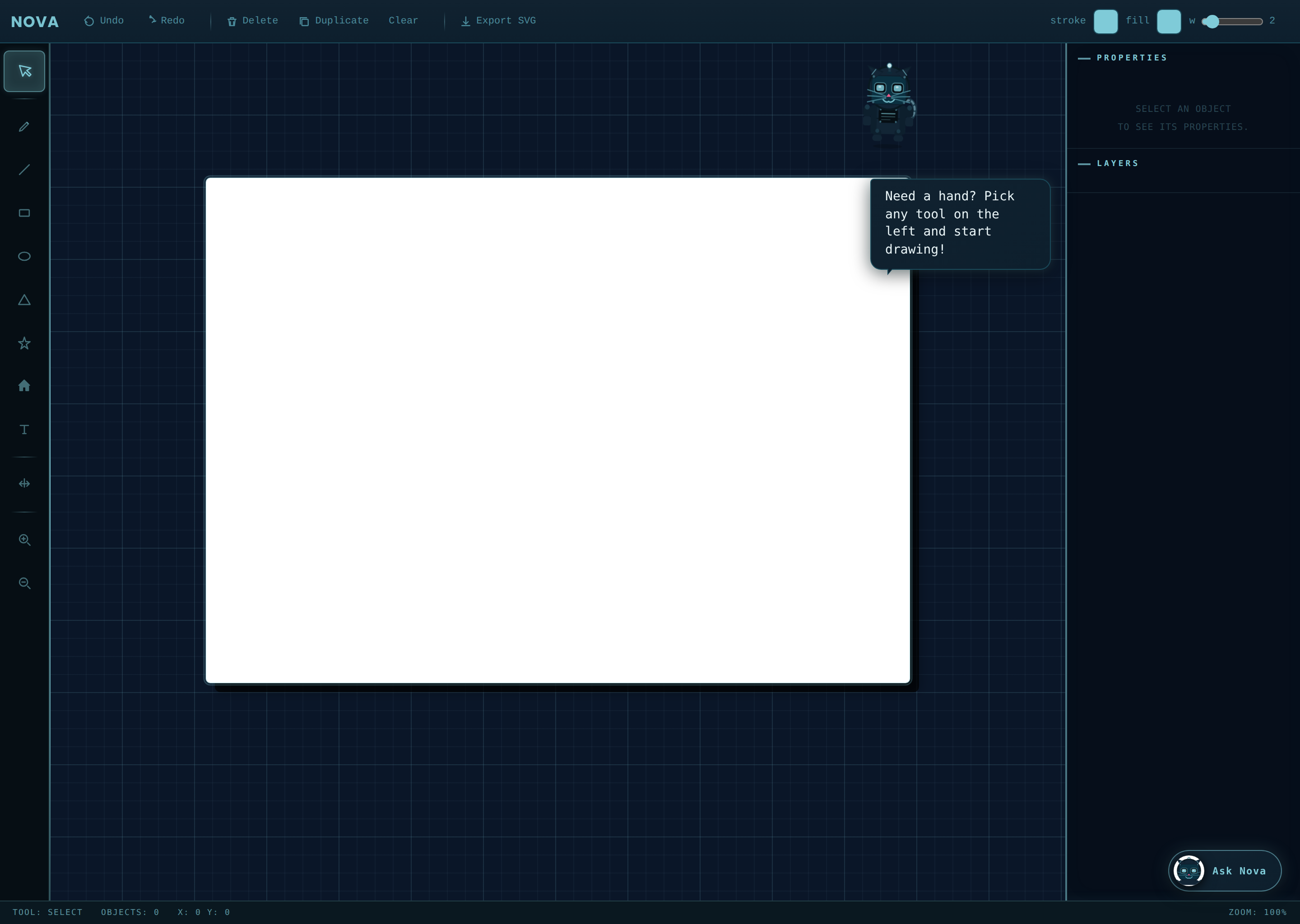 Prototype screen showing Nova detecting inactivity