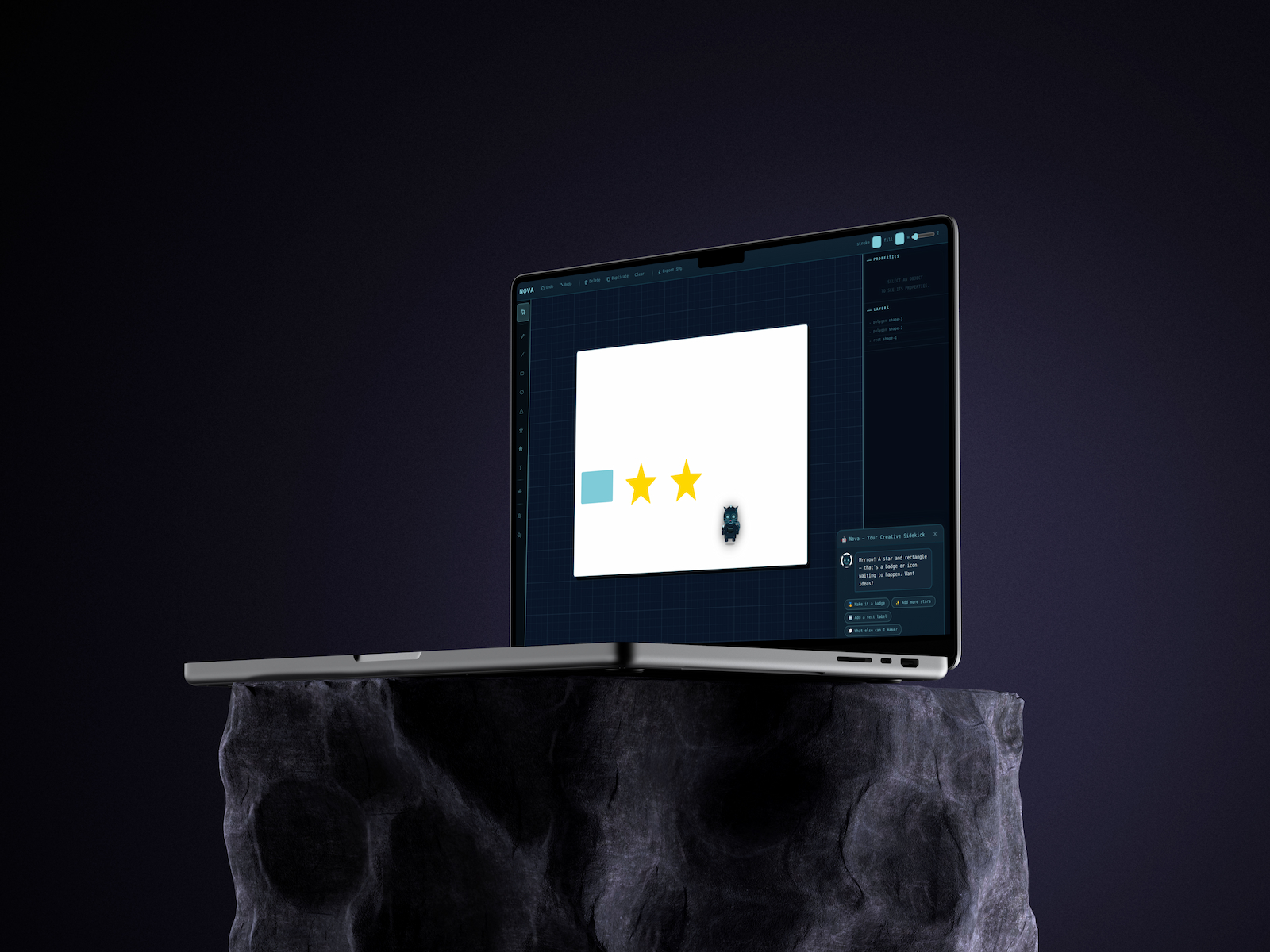 Nova AI Design Assistant mockup