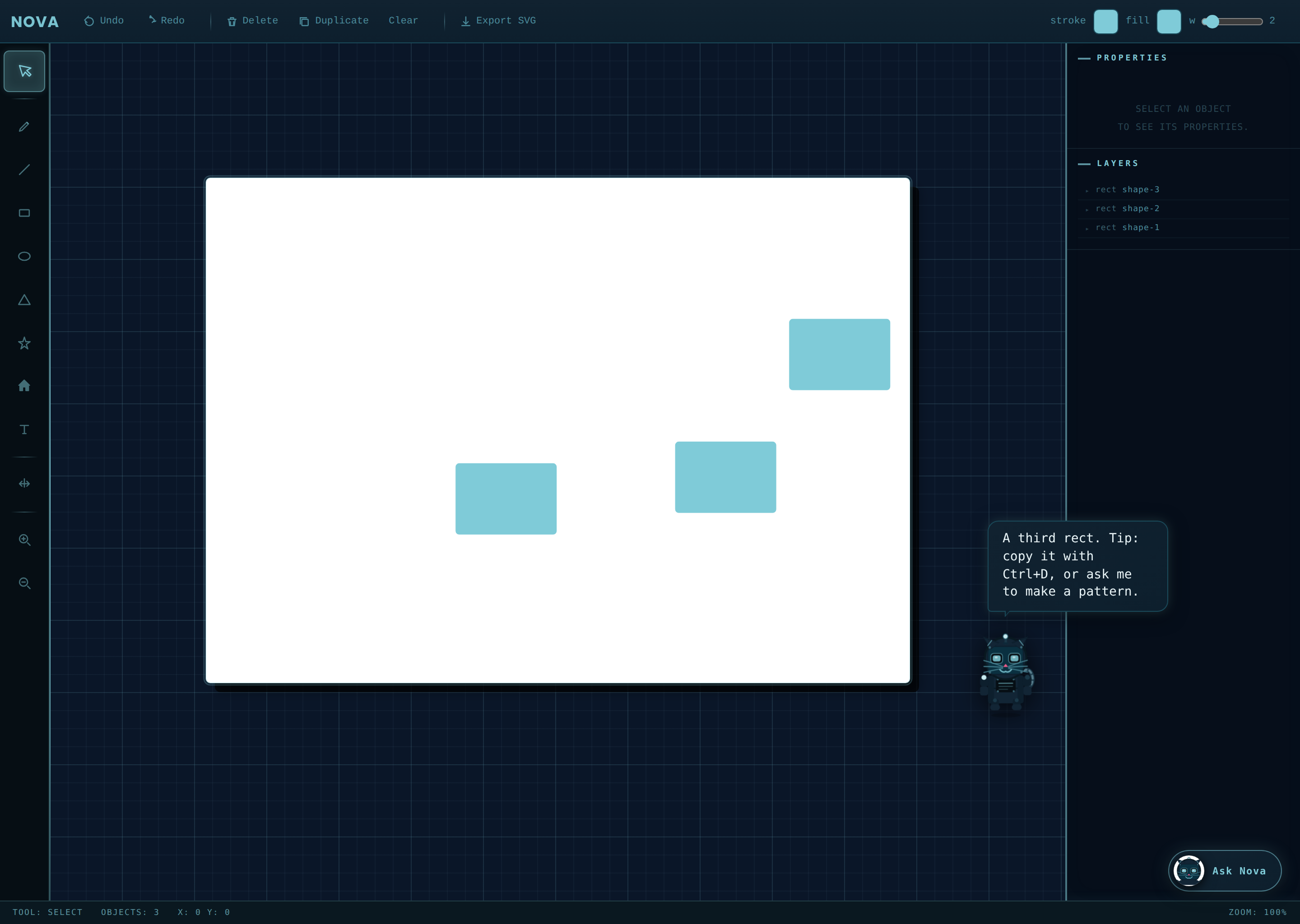 Prototype screen showing Nova detecting repetition