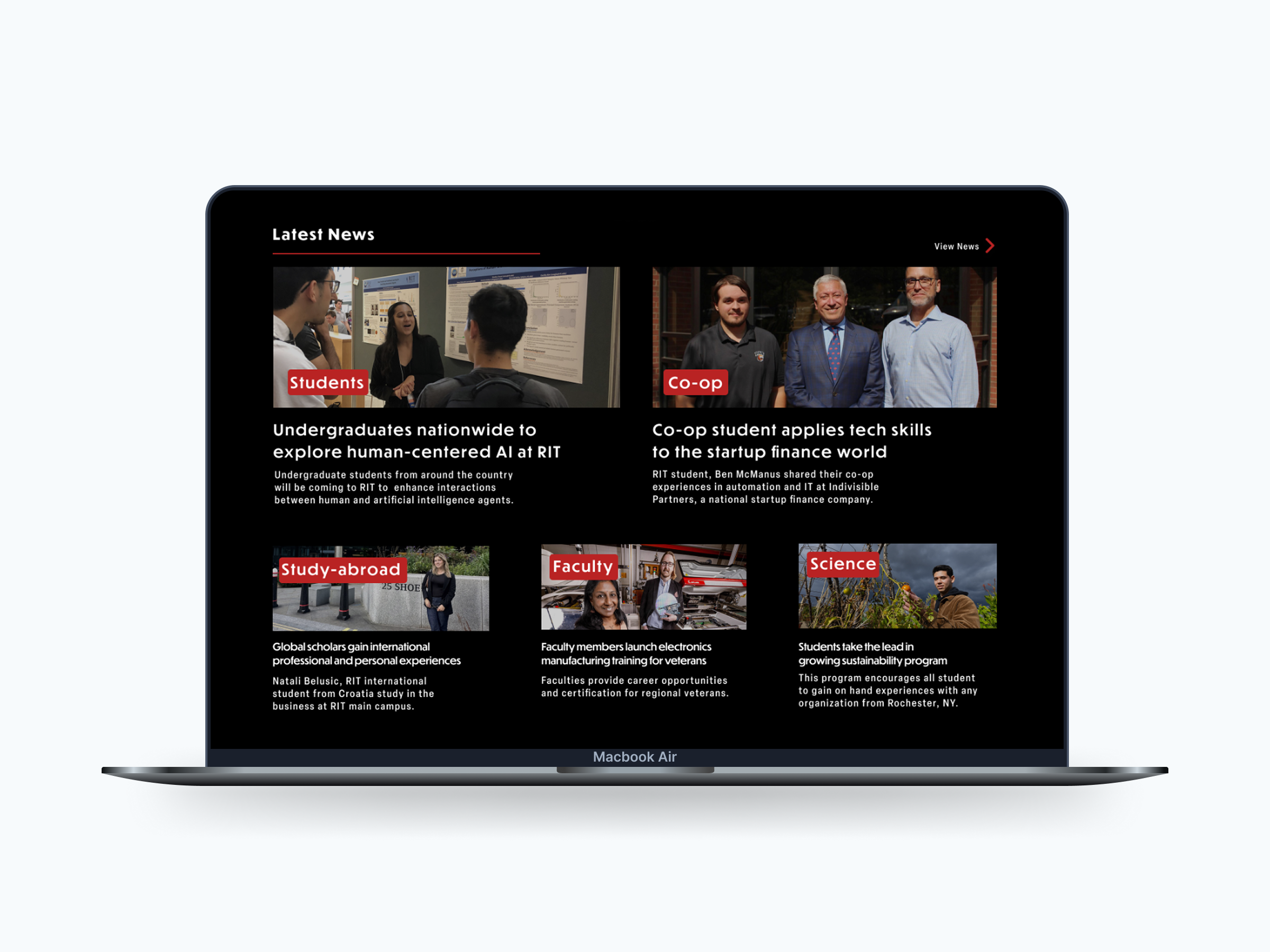 Redesigned latest news stream